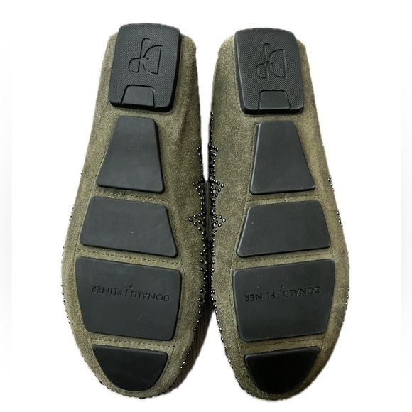 Donald J Pliner Suede Studded Loafers, Women’s Size 7.5M, Olive Green - Picture 11 of 13